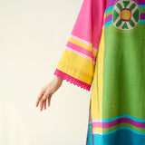 Chakra Pure Slub Cotton Kurta - Multicolour