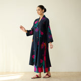 Potpourri Pure Slub Cotton Kurta Set - Black