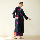 Potpourri Pure Slub Cotton Kurta Set - Black