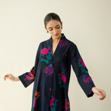 Potpourri Pure Slub Cotton Kurta Set - Black