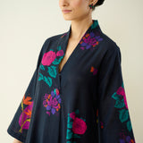 Potpourri Pure Slub Cotton Kurta Set - Black