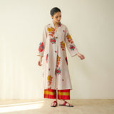 Potpourri Pure Slub Cotton Kurta Set - Off White
