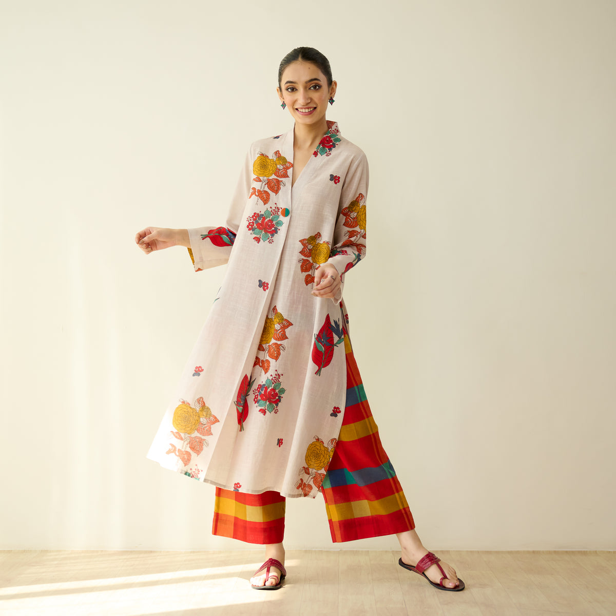 Potpourri Pure Slub Cotton Kurta Set - Off White