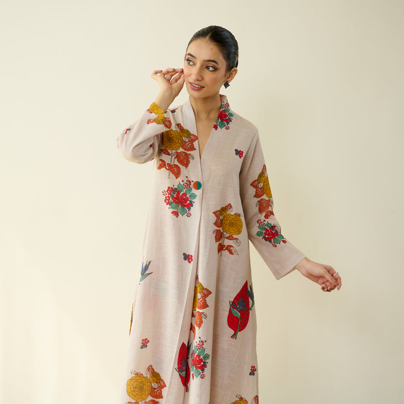 Potpourri Pure Slub Cotton Kurta Set - Off White