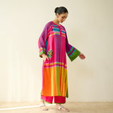 Checkmate Pure Slub Cotton Kurta Set - Multicolour
