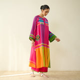 Checkmate Pure Slub Cotton Kurta Set - Multicolour
