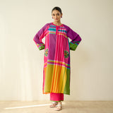 Checkmate Pure Slub Cotton Kurta Set - Multicolour