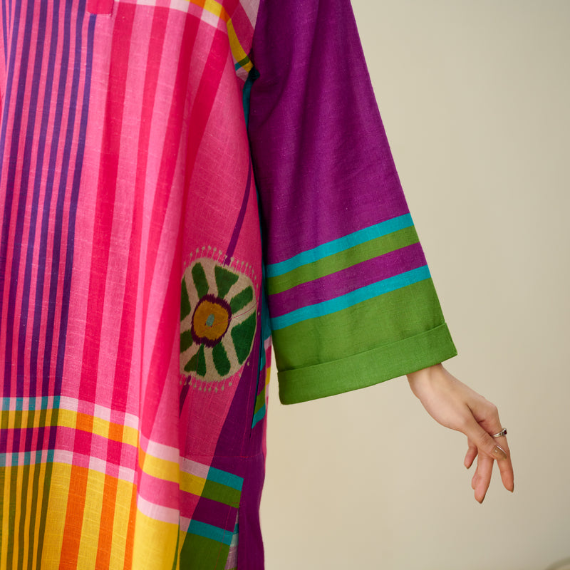 Checkmate Pure Slub Cotton Kurta Set - Multicolour