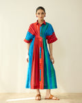 Sunset Pure Slub Cotton Dress - Multicolour