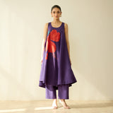 RO Signature Pure Slub Cotton Kurta Set - Violet