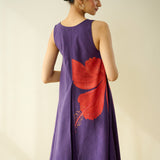 RO Signature Pure Slub Cotton Kurta Set - Violet