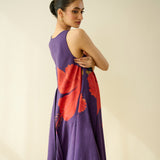 RO Signature Pure Slub Cotton Kurta Set - Violet
