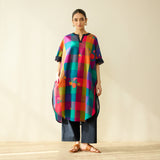 Echo Pure Slub Cotton Kurta - Black