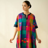 Echo Pure Slub Cotton Kurta - Black