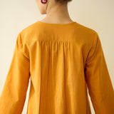 Ikatra Pure Slub Cotton Kurta Set - Mustard