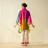 Twirlpop Pure Slub Cotton Kaftan Co-ord Set - Multicolour