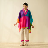 Twirlpop Pure Slub Cotton Kaftan Co-ord Set - Multicolour