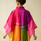Twirlpop Pure Slub Cotton Kaftan Co-ord Set - Multicolour