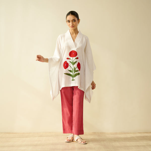 Sora Pure Slub Cotton Co-ord Set - Red