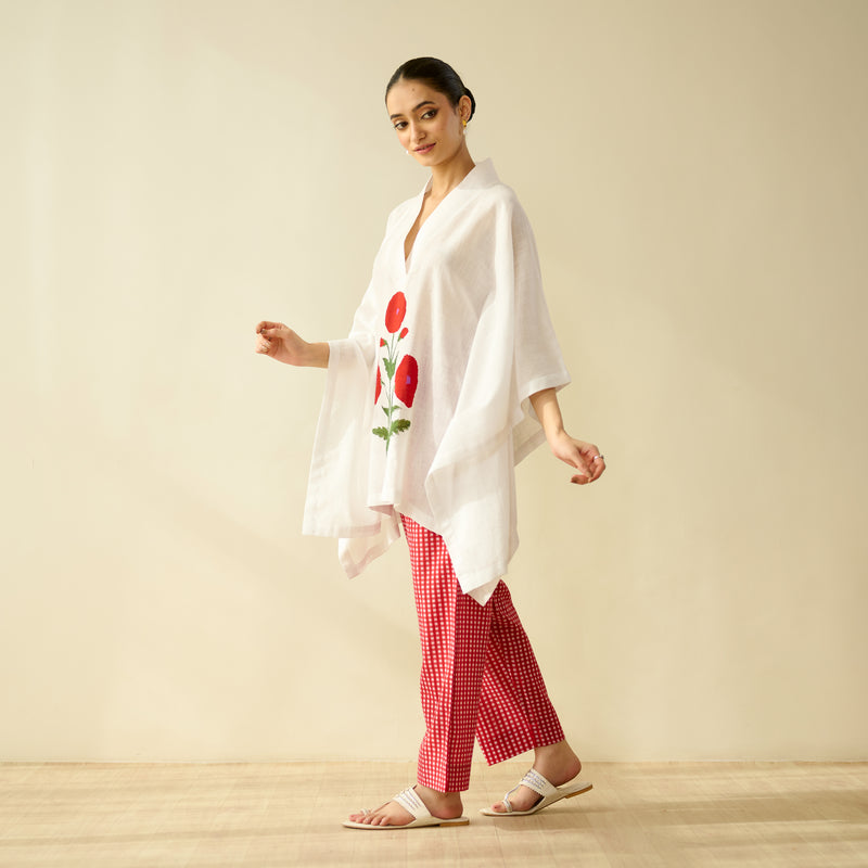 Sora Pure Slub Cotton Co-ord Set - Red