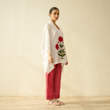 Sora Pure Slub Cotton Co-ord Set - Red