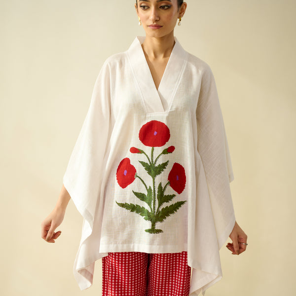 Sora Pure Slub Cotton Co-ord Set - Red