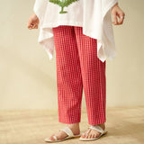 Sora Pure Slub Cotton Co-ord Set - Red