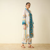 Bagh Bahaar Mulmul Cotton Kurta Set - Golden Yellow