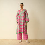 Meera Mulmul Cotton Kurta Set - Sage Green