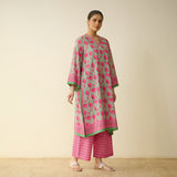 Meera Mulmul Cotton Kurta Set - Sage Green