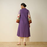 Sangria Fine Slub Cotton Kurta - Purple