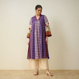 Sangria Fine Slub Cotton Kurta - Purple