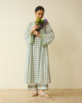 Countryside Seersucker Cotton Kurta Set - Pista Green