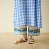 Countryside Seersucker Cotton Kurta Set - Aasmaani Blue