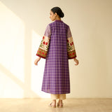 Sangria Fine Slub Cotton Kurta - Purple