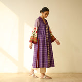 Sangria Fine Slub Cotton Kurta - Purple