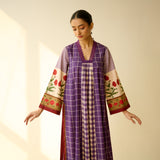 Sangria Fine Slub Cotton Kurta - Purple