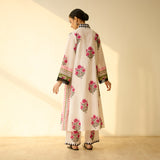 Bagh Bahaar Mulmul Cotton Kurta Set - Rani Pink