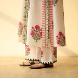 Bagh Bahaar Mulmul Cotton Kurta Set - Rani Pink