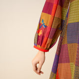 Garden Flora Fine Slub Cotton Kurta Set - Multicolour