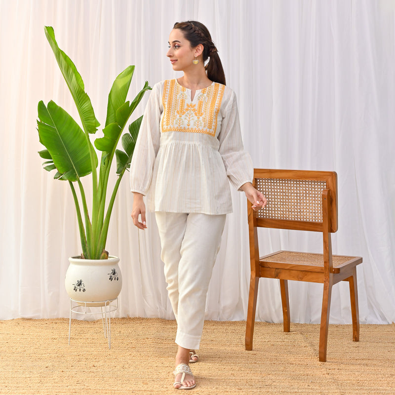 Off white sales peplum top