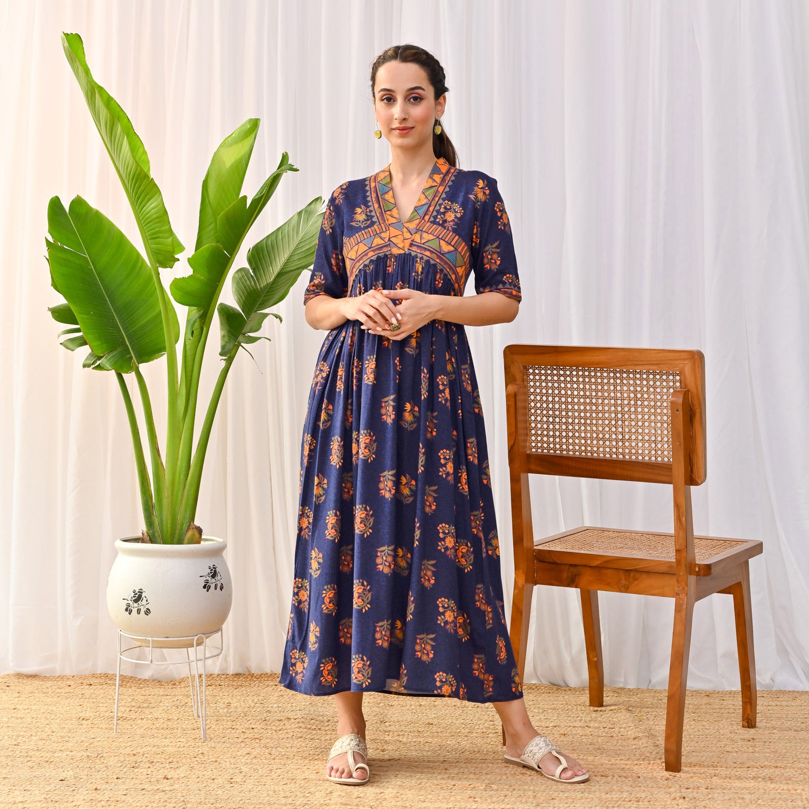 alia cut dress Buy Peppy Blue V Neck Alia Cut Gathered Dress