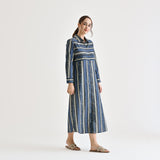 Indigo Sanganeri Printed Cotton Kurta Dress