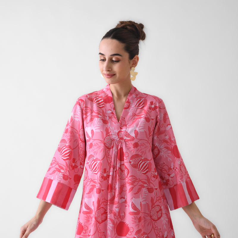 Peach Anaar Cotton Co-ord Set