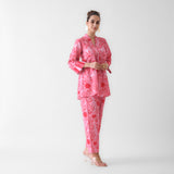 Peach Anaar Cotton Co-ord Set