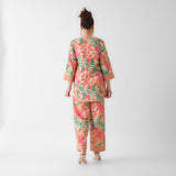 Peach Tropical Cotton Co-ord Set