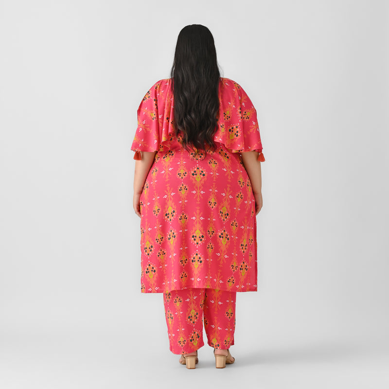 Pink Co-ord Set with Embroidery Details - SOM