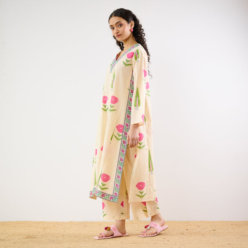 Begum’s Bagh Printed Co-ord Set - Off White