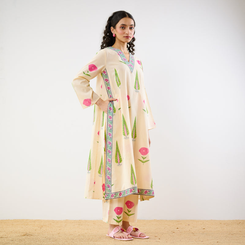 Begum’s Bagh Printed Co-ord Set - Off White