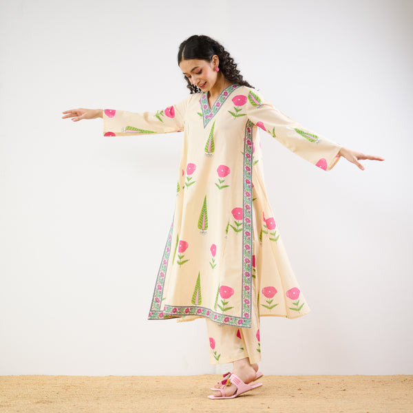 Begum’s Bagh Printed Co-ord Set - Off White